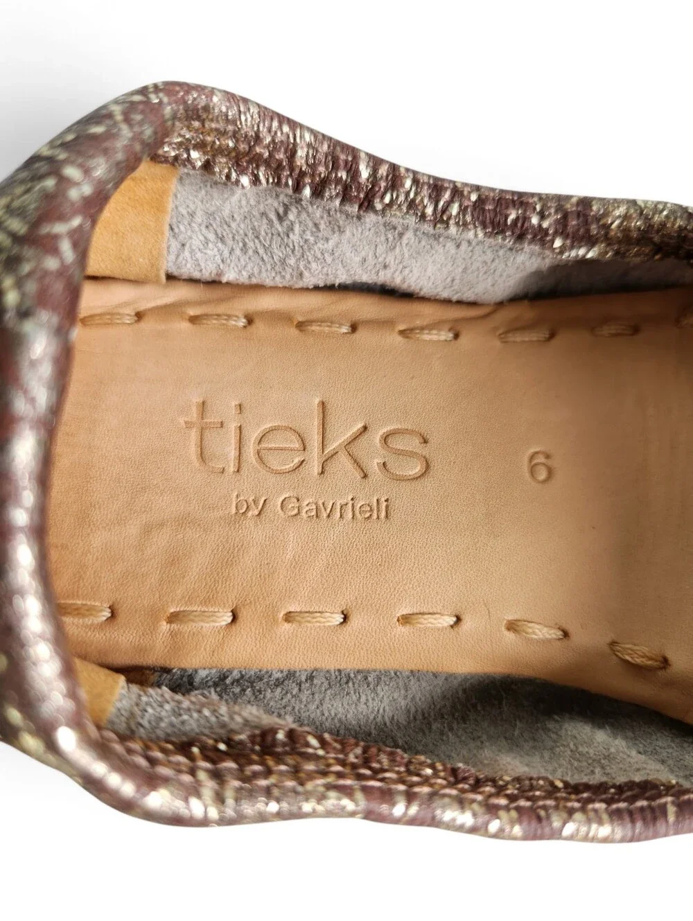 Tieks Wild Copper Ballet Flats Womens Size 6 Foldable Shoes